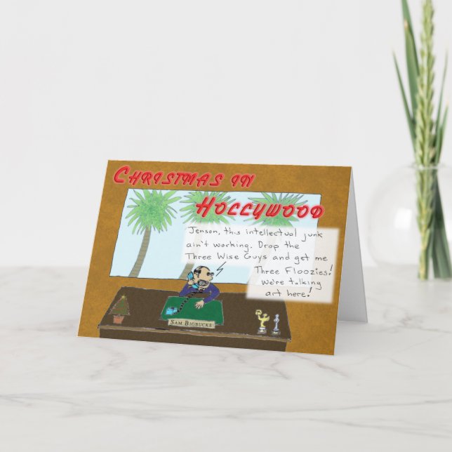 Tarjeta Festiva Navidades de Hollywood (Anverso)