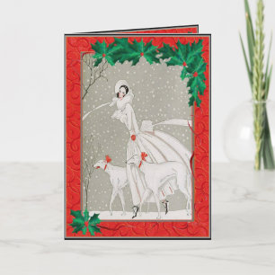 Tarjeta Festiva Navidades de Hounds Afganistan