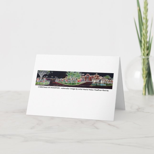 TARJETA FESTIVA NAVIDADES DE HOUSTON (Anverso)
