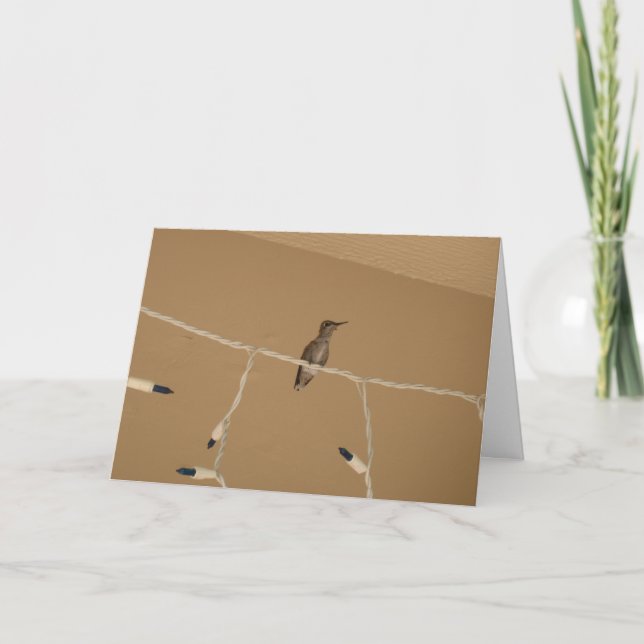 Tarjeta Festiva Navidades de Hummingbird (Anverso)