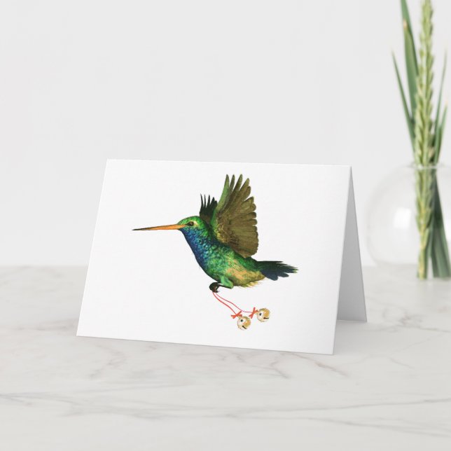 Tarjeta Festiva Navidades de Hummingbird (Anverso)