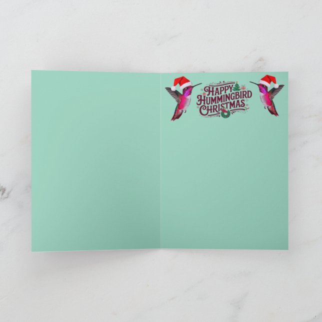 Tarjeta Festiva Navidades de Hummingbird (Interior)