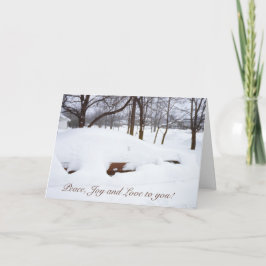 Tarjeta Festiva Navidades de humor para nieve Vieja tormenta de ni