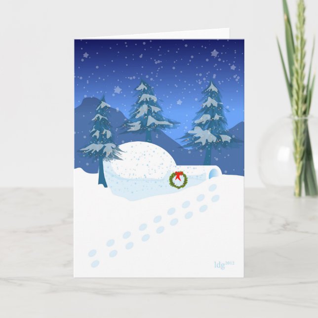 Tarjeta Festiva Navidades de Igloo (Anverso)