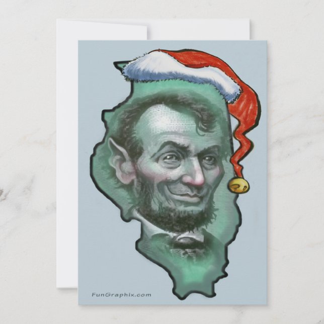 Tarjeta Festiva Navidades de Illinois (Anverso)