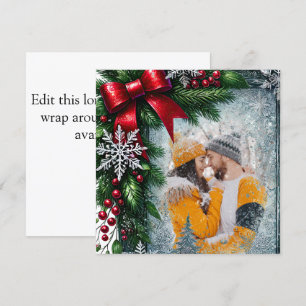 Tarjeta Festiva Navidades de invierno en la frontera de siempre ve