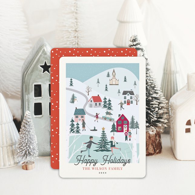 Tarjeta Festiva Navidades de invierno festivos foto de pueblo/pueb (Subido por el creador)
