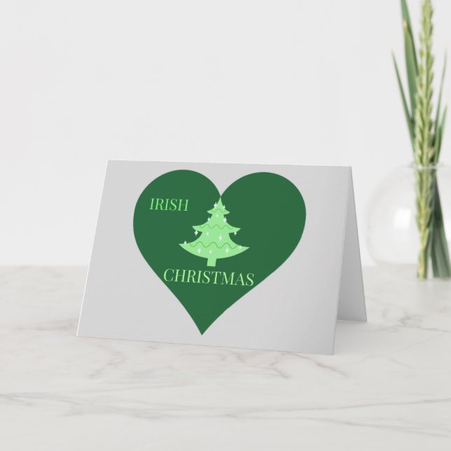 Tarjeta Festiva Navidades de Irlanda (Anverso)
