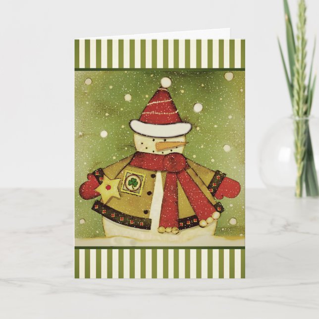 Tarjeta Festiva Navidades de Irlanda (Anverso)