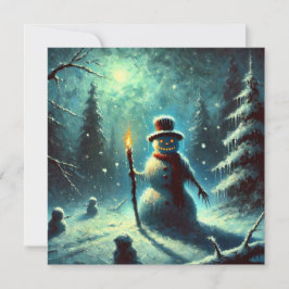 Tarjeta Festiva Navidades de Jack Frost Snowman
