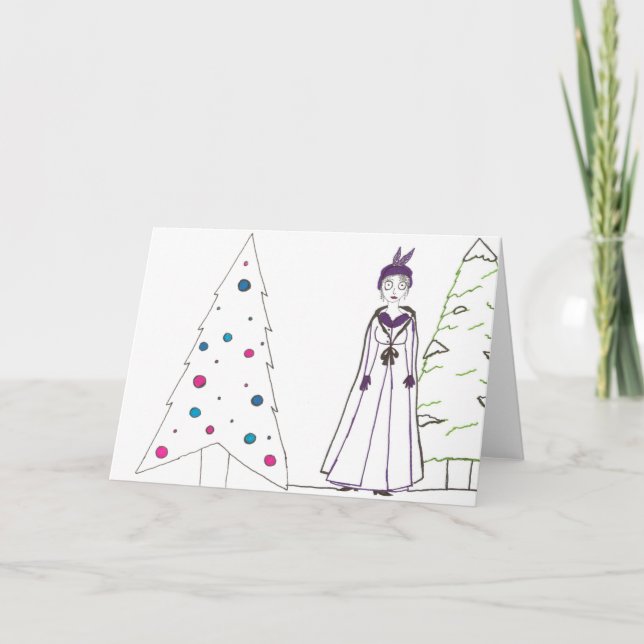 Tarjeta Festiva Navidades de Jane Austen (Anverso)