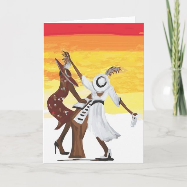 Tarjeta Festiva navidades de jazz (Anverso)