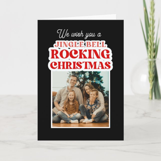 Tarjeta Festiva Navidades de Jingle Bell Rocking (Anverso)
