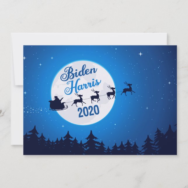 Tarjeta Festiva Navidades de Joe Biden Kamala Harris 2020 (Anverso)