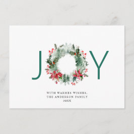 Tarjeta Festiva NAVIDADES de JOY Festive Holly Berry Wreath saludo