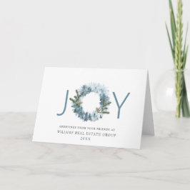 Tarjeta Festiva NAVIDADES de JOY Festive Holly Berry Wreath saludo