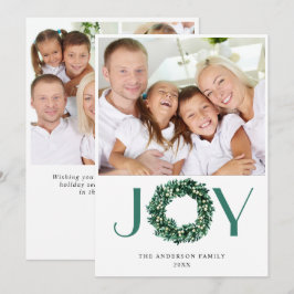 Tarjeta Festiva NAVIDADES de JOY Festive Holly Wreath