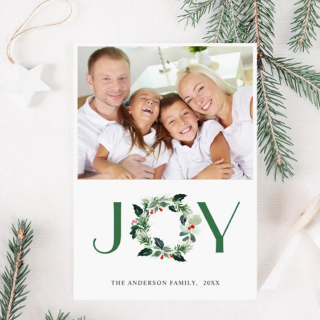 Tarjeta Festiva NAVIDADES de JOY Festive Holly Wreath (Subido por el creador)