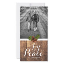 Navidades de Joy Peace desean Pinecones de Madera 