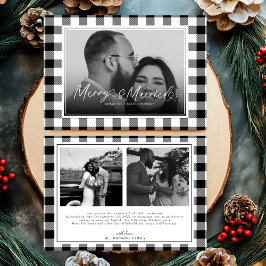 Tarjeta Festiva Navidades de juguetes modernos y casados recién ca