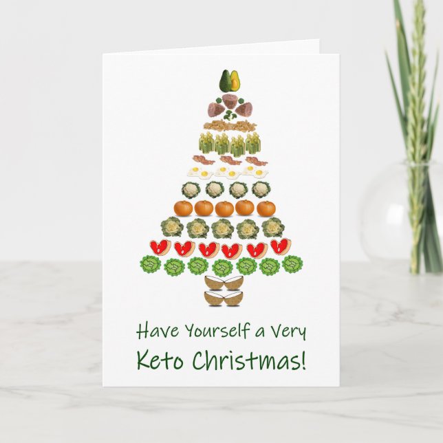 Tarjeta Festiva Navidades de Keto (Anverso)