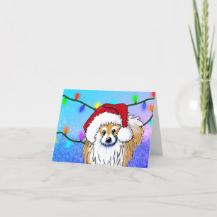 Tarjeta Festiva Navidades de KiniArt Pomeranian
