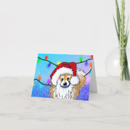 Tarjeta Festiva Navidades de KiniArt Pomeranian