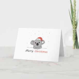 Tarjeta Festiva Navidades de Koala Nieve Animales De Invierno Koal