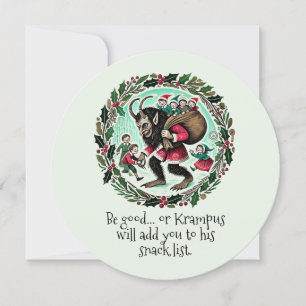 Tarjeta Festiva Navidades de Krampus