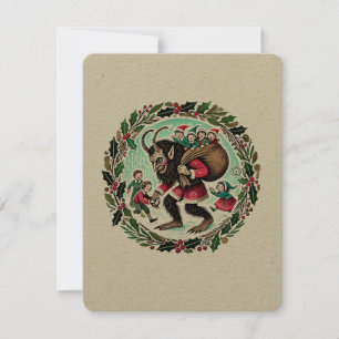Tarjeta Festiva Navidades de Krampus