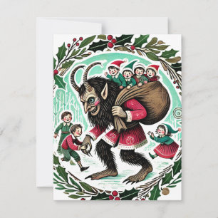 Tarjeta Festiva Navidades de Krampus