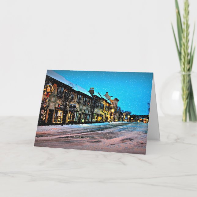 Tarjeta Festiva Navidades De La Aldea (Anverso)