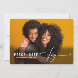 Tarjeta Festiva Navidades de la alegría de Peace Hope