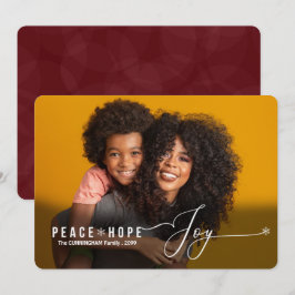 Tarjeta Festiva Navidades de la alegría de Peace Hope