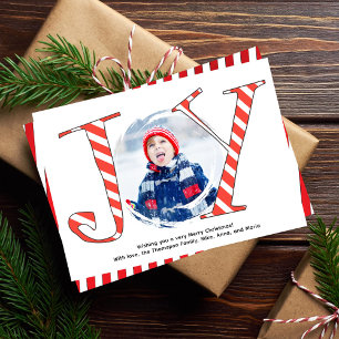 Tarjeta Festiva Navidades de la banda de caña de candén rojo - Ale