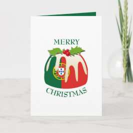 Tarjeta Festiva Navidades de la BANDERA PORTUGAL
