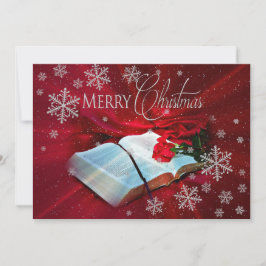 Tarjeta Festiva Navidades de la Biblia Cristiana