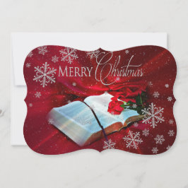 Tarjeta Festiva Navidades de la Biblia Cristiana