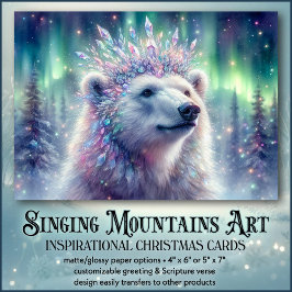 Tarjeta Festiva Navidades de la Biblia KJV de WinMajesty Polar Bea