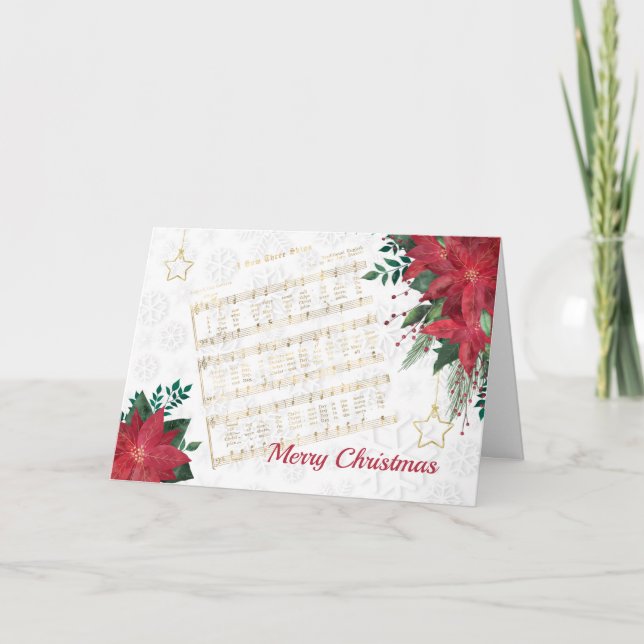 Tarjeta Festiva Navidades de la canción de la estrella musical The (Anverso)