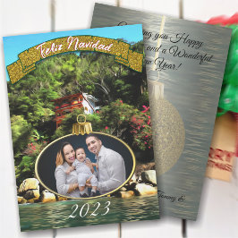 Tarjeta Festiva Navidades de la Casa Familiar Bonita 0759