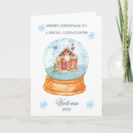 Tarjeta Festiva Navidades de la casa Gingerbread de la Nieve