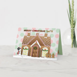 Tarjeta Festiva Navidades de la casa Gingerbread - Pal secreto