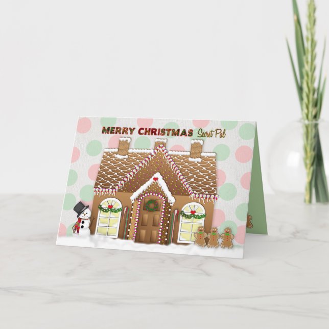 Tarjeta Festiva Navidades de la casa Gingerbread - Pal secreto (Anverso)