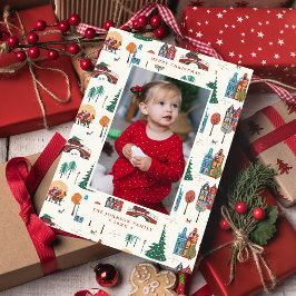 Tarjeta Festiva Navidades de la ciudad de Ámsterdam moderna