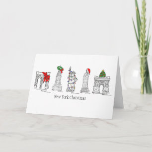 Tarjeta Festiva Navidades de la ciudad de Nueva York en vacaciones