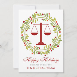 Tarjeta Festiva Navidades de la compañía de abogados Red Justice S