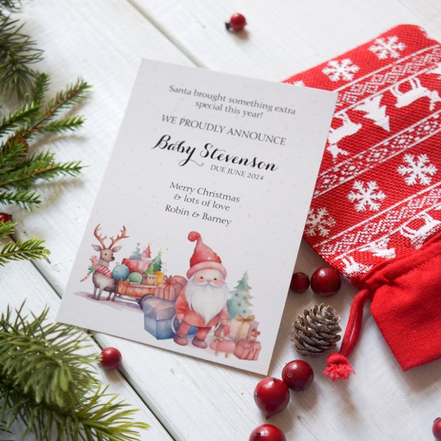 Tarjeta Festiva Navidades de la cuenca de santa y reno (Subido por el creador)