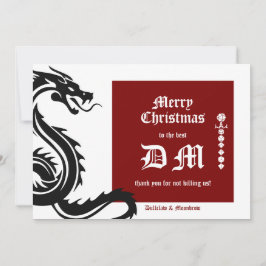 Tarjeta Festiva Navidades de la DND RPG DM de Dragon Celtic