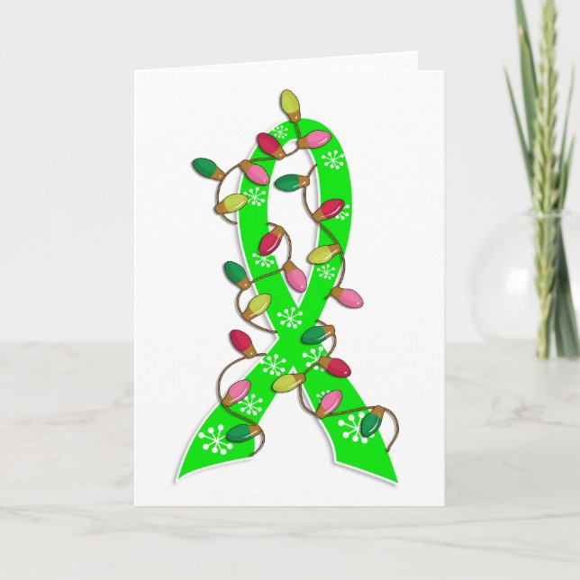 Tarjeta Festiva Navidades de la enfermedad de Lyme iluminan la cin (Anverso)